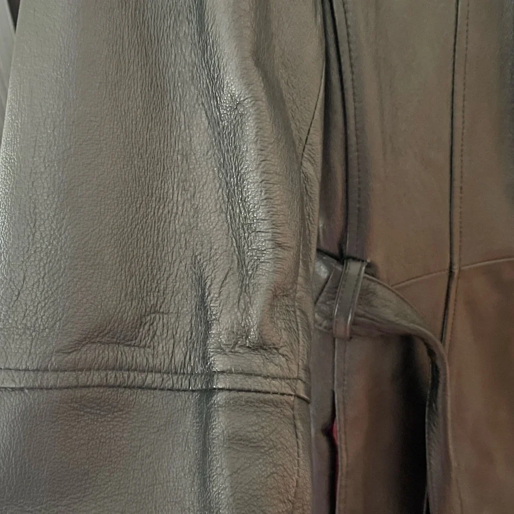 🌸Black Leather Jacket - Croft & Barrow - Picture 6 of 16